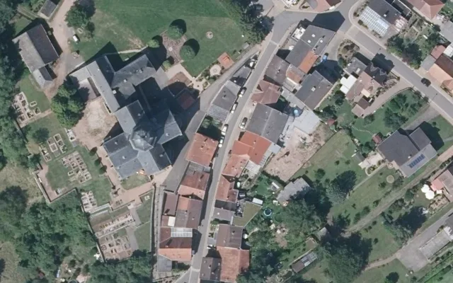 Amtliches Luftbild der Straßenlage