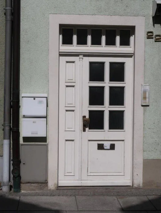 Detailaufnahme Haustür mit Fenster