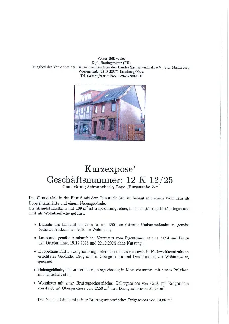 Zwangsversteigerung Doppelhaushälfte in Schwanebeck: Objektfoto