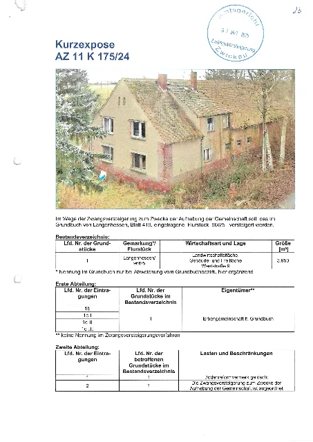 Zwangsversteigerung Mehrfamilienhaus in Werdau: Objektfoto