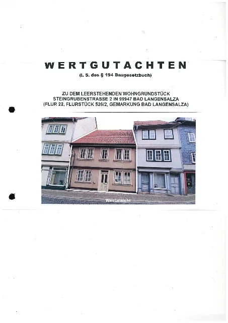 Zwangsversteigerung Reihenhaus in Bad Langensalza: Objektfoto